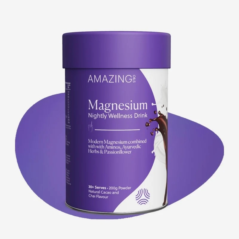 Magnesium Nightly Wellness Drink - Cacao & Chai 200g by AMAZING OILS